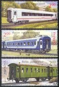 Ukraine 2012 Railway Carriages/ Railways /Rail/ Trains/ Transport 3v set (n41644)
