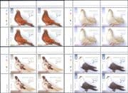 Ukraine 2014 Pigeons/ Birds/ Nature/ Sports/ Racing/ Carrier/ Pets 4v set corner blks (n43936a)