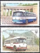 Ukraine 2015 Trolley Bus/ Lviv Bus Factory /Kiev Public Transport/ Motors/ Motoring 2v set (n44104)