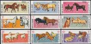 Umm al Qiwain 1969 Horses/ Working Animals/ Nature/ Sport/ Transport 9v set (b5933a)