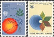 UN (G) 1982 Human Environment/ Trees/ Nature/ Water/ Conservation 2v set (n18057b)