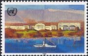UN (G) 1990 Palais de Nations/ Building/ Architecture/ Boat/ Paddle-steamer/ Transport 1v (n45902)