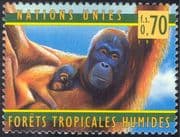 UN (G) 1998 Orang-Utan/ Rainforests/ Animals/ Wildlife/ Apes/ Conservation/ Environment 1v (n19330)