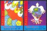UN (G) 2004 Peace/ Doves/ Children's Paintings/ Art/ Competition 2v set (n42140)