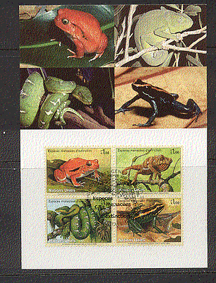 UN (G) 2006 FROGS / Snake / Reptiles / Nature 4v Maxi n16137