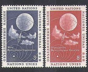UN (NY) 1957 Meteorological  /  Meteorology  /  Weather  /  Balloon  /  Clouds 2v set (n37549)