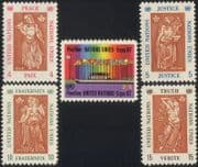 UN (NY) 1967 "Expo 67" World Fair/ Pavilion/ Flags/ Art/ Paintings/ Nudes 5v set (n18057c)