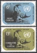 UN (NY) 1970 Fight Cancer Campaign/ Medical/ Heath/ Welfare/ Crab 2v set (n41721)