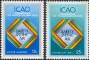 UN (NY) 1978 ICAO/ Aviation Safety/ Planes/ Transport/ Clouds 2v set (n18057p)