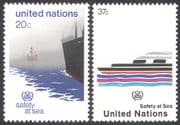 UN (NY) 1983 Safety at Sea/ Ships/ Boats/ Radar/ Nautical/ Maritime/ Transport 2v set (n25270a)