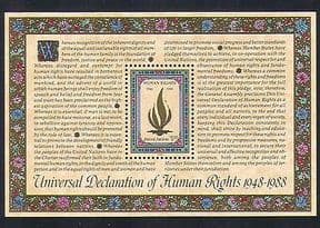UN (NY) 1988 Human Rights  /  Flame  /  Legislation  /  Welfare  /  Peace 1v m  /  s (n33887)