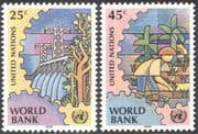UN (NY) 1989 World Bank/ Money/ Business/ Commerce/ Trade/ Dams/ Hydro-Electricity/ Rice Farming/ Crops/ Food 2v set (n43018)
