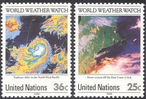 UN (NY) 1989 World Weather Watch/ Satellite/ Meteorology/ Maps/ Space/ IMO/ WMO 2v set n19331