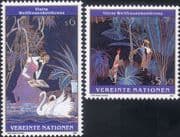 UN (NY) 1995 Women's Conference/ Woman/ Book/ Swans/ Jungle/ Birds 2v set (s405c)