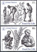UN (NY) 2005 Food for Life/ Hunger/ Crops/ Farming/ Corn/ Plants/ Nature/FAO 2v set (n35071)