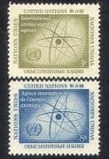 UN / United Nations 1958 Atomic Energy Authority / Atom / Nuclear Power 2v set n39011