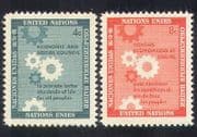 UN / United Nations 1958 Economic & Social Council / Cogwheels 2v set (n39014)