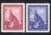 UN / United Nations 1958 General Assembly Buildings / Architecture 2v set (n39010)