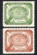 UN / United Nations 1958 Human Rights / Hands / World / Animation 2v set (n39007)
