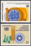 UN (V) 1981 Volunteers Programme 10th Anniversary/ Scales/ Industry/ Science/ Crops 2v set (n18057k)