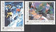 UN (V) 1988 Health in Sports/ Tennis/ Skiing/ Games 2v set (n41732b)