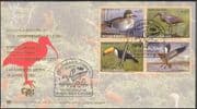 UN (V) 2003 CITES/ Goose/ Teal/ Ibis/ Toucan/ Birds/ Nature/ Wildlife/ Geese/ Endangered Species/ Conservation 4v blk FDC (s3819)