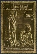 Union Island 1988 GOLD/ Queen Elizabeth II/ Royalty/ QE II/ Wedding 1v (n42919)