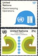United Nations (NY) 1980 Peace Keeping Operations/ UN Blue Helmet/ Military 2v set (n46362)