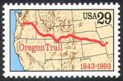 United States of America (USA) 1993 Oregon Trail/ Pioneers/ Emigration/ Maps/ History 1v (n41816)