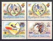 Upper Volta 1983 Space / Football / Soccer / Diana set (s241)