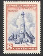 Uruguay 1954 Sea Lions / Wildlife / Lighthouse 1v (n24738)