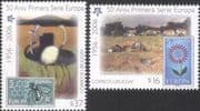 Uruguay 2005 Europa Stamps 50th Anniversary/ S-on-S/ Bees/ Rhea/ Flower/ Birds/ Art 2v set (b4780a)