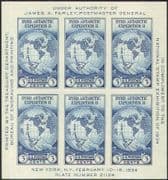 USA 1934 Antarctic/ Cmdr R E Byrd/ Map/ Polar Exploration/ StampEx 6v imp sht (m/s) (n24150)