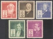 USA 1940 Famous Americans/ Inventors /People/ Science/ Technology 5v set (n41366)