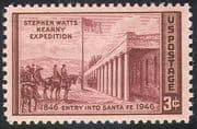 USA 1946 Stephen Watts Kearney Expedition/ Horses/ History/Santa Fe/ People/ Animals/ Nature/ Flags 1v (n29214)