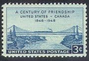 USA 1948 Bridge / Train / Transport / Waterfall 1v (n28925)