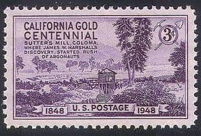 USA 1948 California Gold Rush  /  Metal  /  Minerals  /  Mining  /  Mill  /  History 1v (n40805)