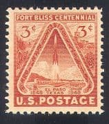 USA 1948 Fort Bliss/ Rocket/ Cactus/ Buildings/ Space / Military / Heritage 1v (n40803)