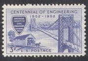 USA 1952 Bridge/Bridges/Horse/Cars/ Engineering/Buildings/Transport 1v n29009