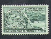 USA 1953 Cattle / Wagon / Settlers / Animals / Farming / Mountains / Transport 1v (n37269)