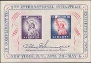 USA 1956 Statue of Liberty/ Stamp Exhibition/ S-on-S/ Stampex PRINT ERROR m/s (n44358u)