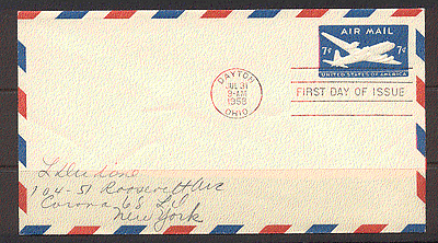 USA 1958 Aviation  /  Planes  /  Aircraft  /  Transport FDC pre-printed value (n10376)