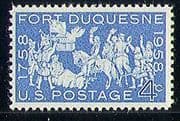 USA 1958 Fort Duquense/ Horses/ Animals/ Military/ Battles/ History 1v (n29215)