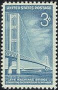 USA 1958 Mackinac Bridge/ Architecture/ Transport/ Roads/ Engineering/ Boats/ Ships 1v (n45004)