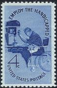 USA 1960 Handicapped Employment campaign/ Rehabilitation/ Disabled/ Medical/ Health/ Welfare/ Wheelchair 1v (n43716)