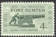 USA 1961 American Civil War/ Fort Sumter/ Cannon/ Soldiers/ Artillery/ Military/ Battles 1v (n42948)