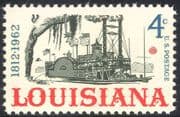 USA 1962 Louisiana Statehood 150th Anniversary/ Boats/ Paddle Steamer/ Transport/ Ships 1v (n29221)