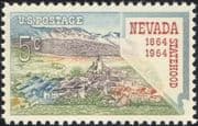 USA 1964 Nevada Statehood/ Buildings/ Architecture/ Church/ Mountains 1v (n44995)