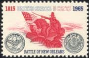 USA 1965 Battle of New Orleans/ Soldiers/ Cannon/ Military/ War/ Horse/ Flag/ Battles 1v (n44981)