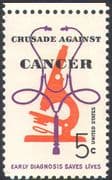 USA 1965 Medical/ Health/ Welfare/ Cancer/ Microscope/ Stethoscope 1v (n29043)